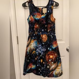 Modcloth Galaxy A Line Skater Dress